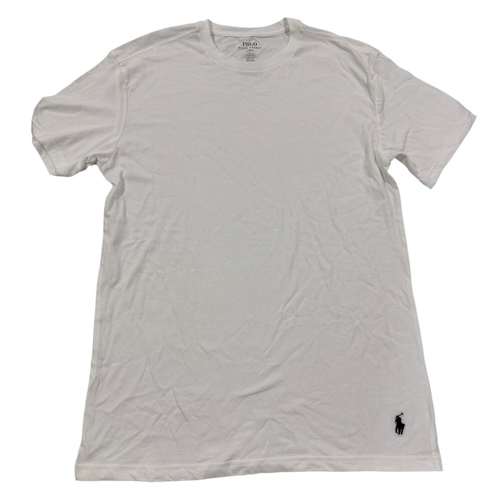 M3-51 POLO RALPH LAUREN Men's 100% Crew Neck Shirt White L